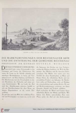 Die Marktgründungen der Reichenauer Äbte und die Entstehung der Gemeinde Reichenau