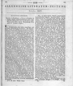 Martens, C. v.: Causes célèbres du droit des gens. Leipzig: Brockhaus; Paris: Ponthieu 1827