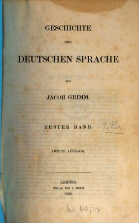 Geschichte der deutschen Sprache, 1