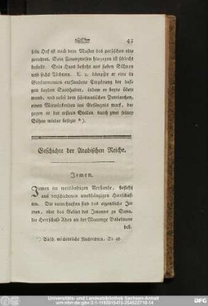 [II.] Geschichte der Arabischen Reiche.