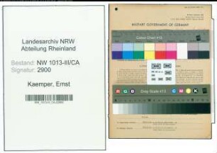 Entnazifizierung Ernst Kaemper , geb. 03.09.1904 (Stadtinspektor)