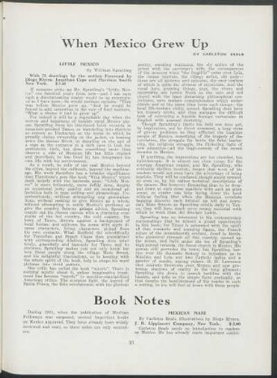 Book notes : Mexican maze [and] Stewart Chase's Mexico [and] Prologue to Mexico [and] Diego Rivera
