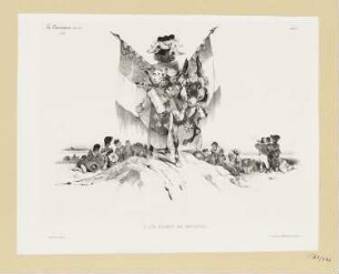 L’ane chargé de reliques, aus: "La caricature: revue morale, judiciaire, littéraire, artistique, fashionable et scénique", Paris 1831
