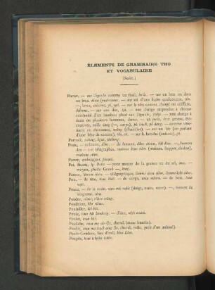 Elements de grammaire Tho et vocabulaire