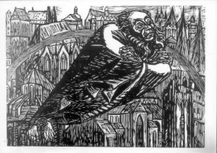 Die Dome : Die Dome. Holzschnitt; 255 x 360 mm (1920; E. Barlach)