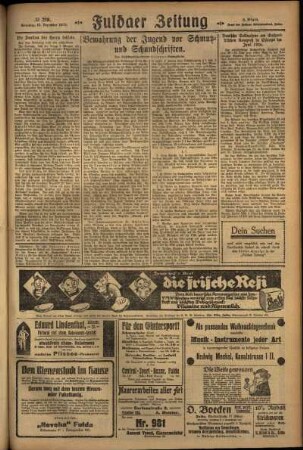 Dritte Ausgabe vom Sonntag, den 13. Dezember 1925.