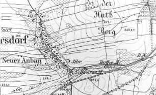 Kamenz-Lückersdorf. Meßtischblatt, Sekt. Kamenz, 1883