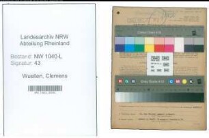 Entnazifizierung Clemens Van Wuellen , geb. 29.07.1882 (Landwirt)