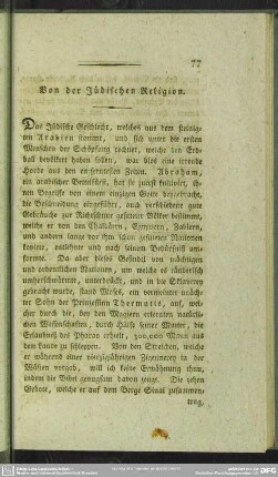 Von der Jüdischen Religion