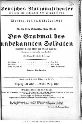 Das Grabmal des unbekannten Soldaten