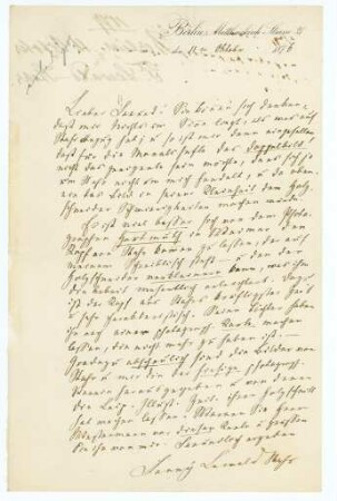 Korrespondenz von Fanny Lewald an George Westermann