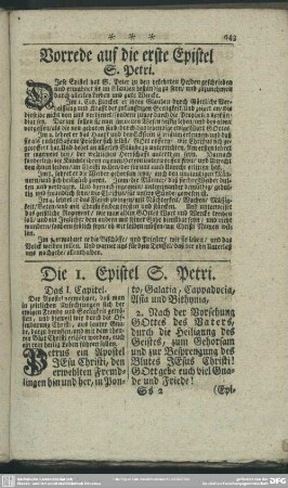 Vorrede auf die erste Epistel S. Petri