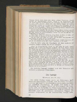 Der Auftakt.