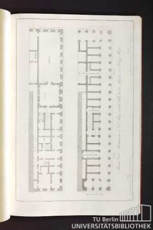 Piante del pianterreno e del piano nobile della vecchia libreria ora Palazzo Regio