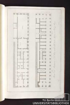 Piante del pianterreno e del piano nobile della vecchia libreria ora Palazzo Regio