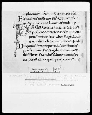 Hs.191 & Sacramentarium Gregorianum & fol 27v