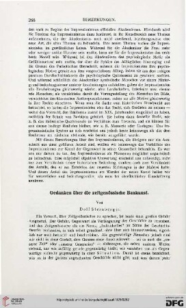 Gedanken über die zeitgenössische Baukunst