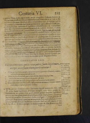 Observatio LXII. Filij praeteritione, qui in vita patris suam legitimam accepit, an testamentum patris vitietur?