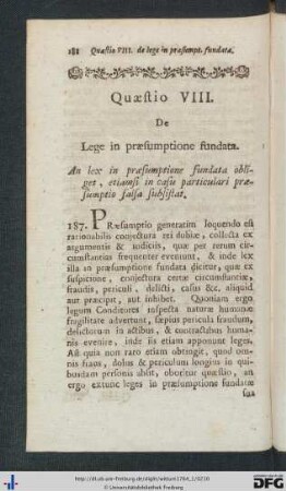 Quaestio VIII.