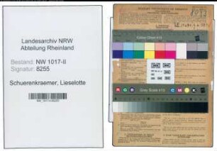Entnazifizierung Lieselotte Schuerenkraemer , geb. 14.05.1915 (Stenotypistin)