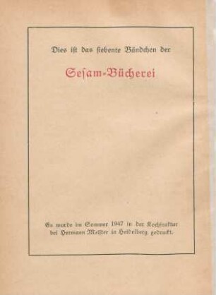 Klein Zaches genannt Zinnober : ein Märchen