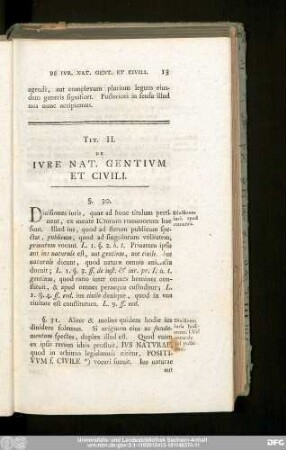 Tit. II. De Iure Nat. Gentium Et Civili.