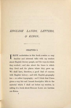 English lands letters and Kings. 1