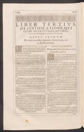 Liber Tertius, De Iustificatione, Qui Est De Incertitudine, Mutabilitate, Et Inaequalitate Iustitiae.
