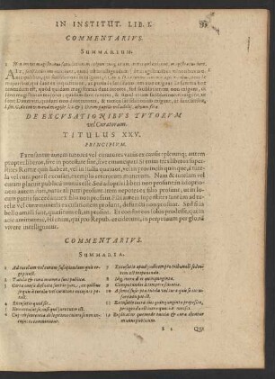 De Excusationibus Tutorum vel Curatorum. Titulus XXV.