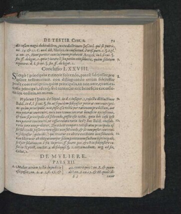 De Muliere. Pars XII.