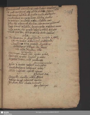Nr.16-17. Oda in honorem u.a.
