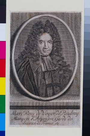 Porträt Marc-René Voyer (de Paulmy), comte (1700 marquis) d'Argenson