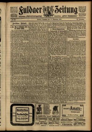 Dritte Ausgabe vom Samstag, den 17. November 1906.