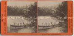 Landungsmanöver eines Beibootes, Nr. 49 aus der Serie "Marine" von der Weltumsegelung auf der S.M.S. "Hertha"
