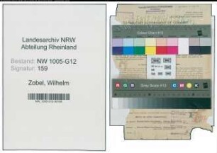 Entnazifizierung Wilhelm Zobel , geb. 04.08.1886 (Kaufm.Leiter)