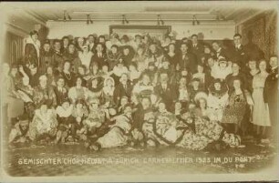 Gemischter Chor "Helvetia" Zürich. Carnevalfeier 1923 im "Du Pont".