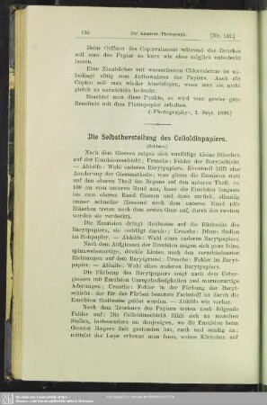 Die Selbstherstellung des Celloidinpapiers