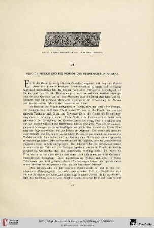 VII. Mino de Fiesole und die Periode des Überganges in Florenz