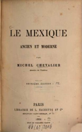 Le mexique ancien et moderne