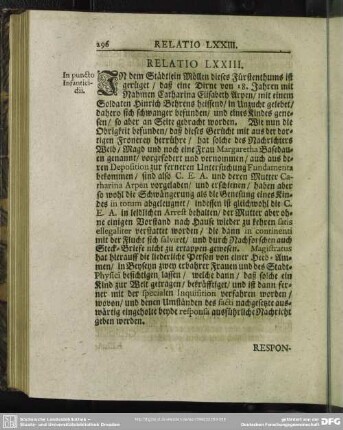 Relatio LXXIII