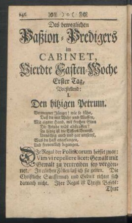 Die vierdte Fasten-Woche