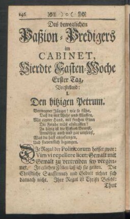 Die vierdte Fasten-Woche