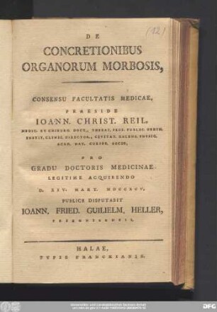De Concretibus Organorum Morbosis