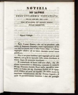 NOTIZIA DE´ LAVORI