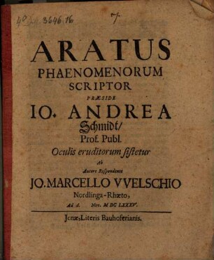 Aratus phaenomenorum scriptor