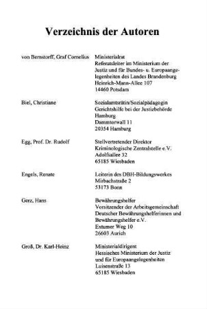 299-302, Verzeichnis der Autoren