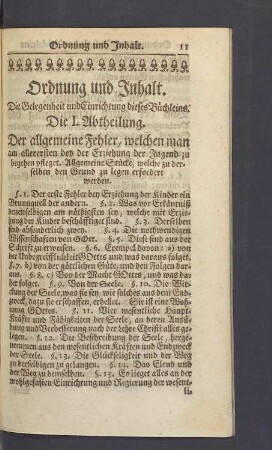 Ordnung und Inhalt.