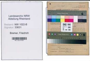 Entnazifizierung Friedrich Bremer , geb. 18.12.1895 (Formschmied)