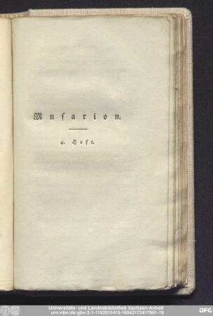 Musarion. 4. Heft.