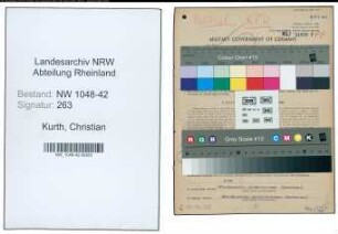 Entnazifizierung Christian Kurth , geb. 08.04.1903 ()